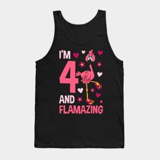 I'm 4 and Flamazing Flamingo Tank Top